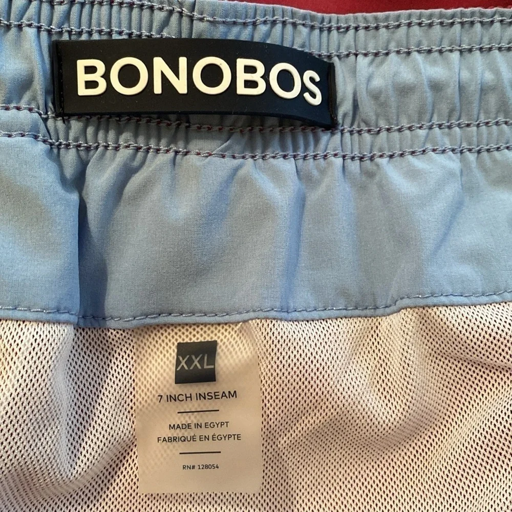 Bonobos Throwback Retro Swim Trunks 7” Raspberry White Trim Size XXL